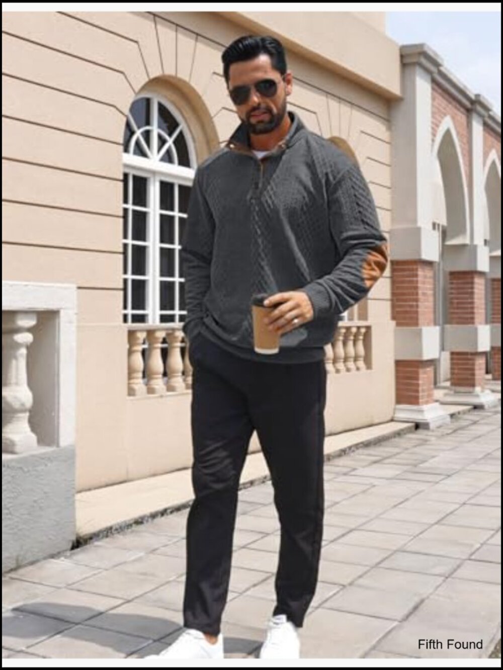Crewneck Button Sweatshirt Long Sleeve Pullover Casual Quarter Button Top - Picture 5 of 7